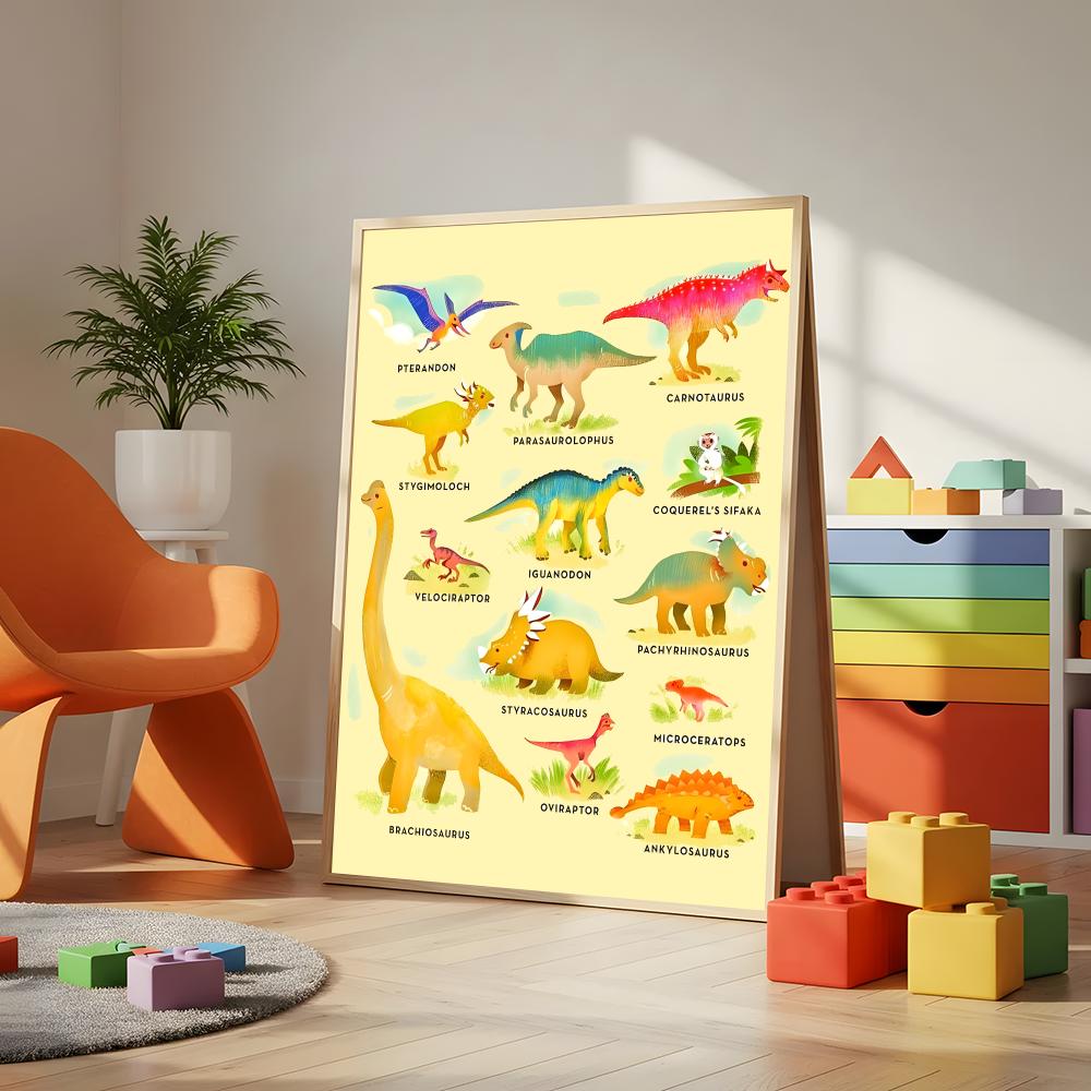 Art Dinosaur Names Chart Poste - đánh giá và giá Kids Education Name
